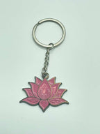 Pink Lotus keychain charm